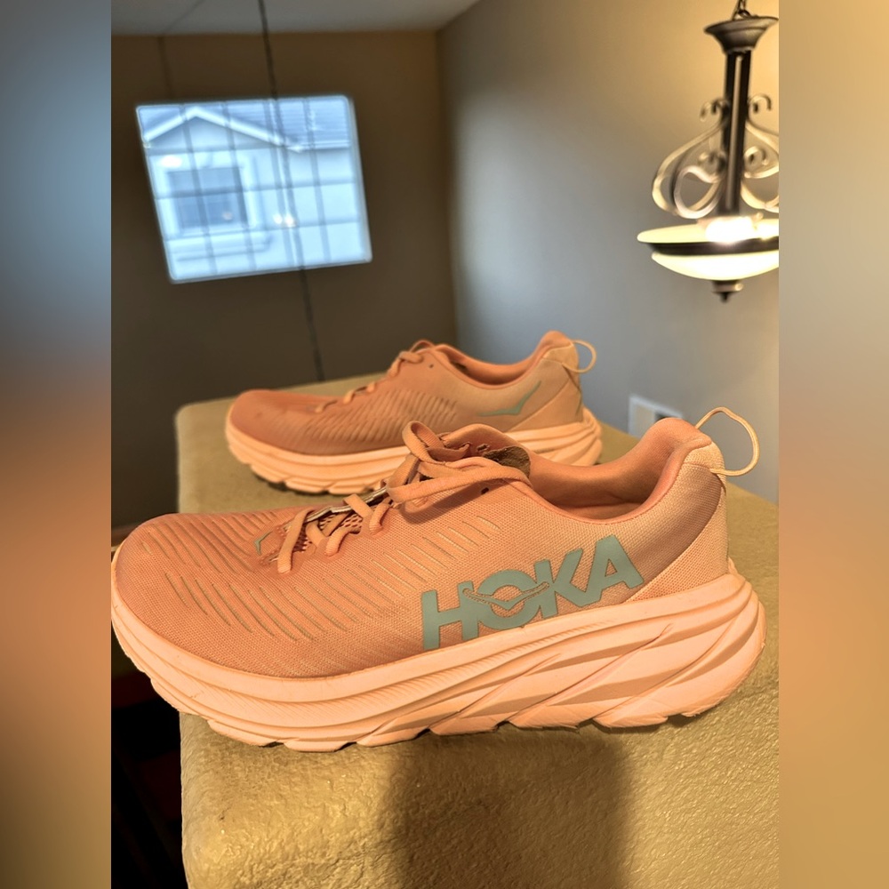 Hoka One One| Women's,Rincon 3 Road Running Sneakers (Shell Coral/Peach Parfait - Picture 5 of 11